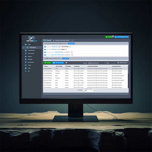 MetroPCR reporting and monitor integration screen