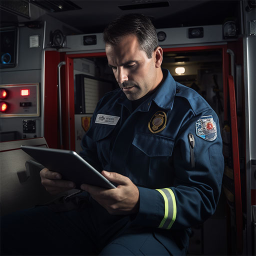 EMS tablet workflow in use